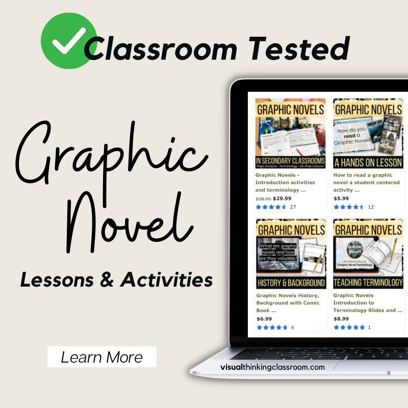 Graphic Novel Lesson Ideas on a Laptop for Teachers