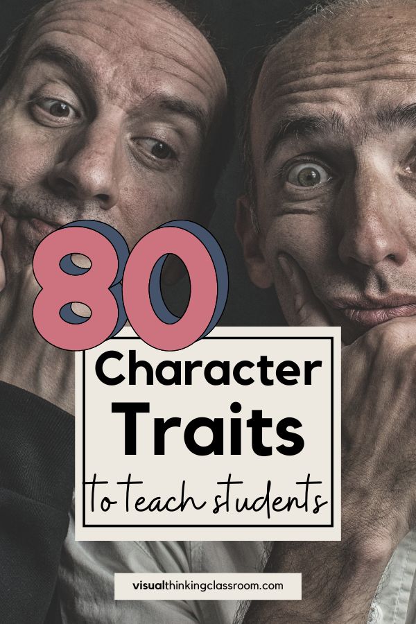 Character traits list that includes definitions